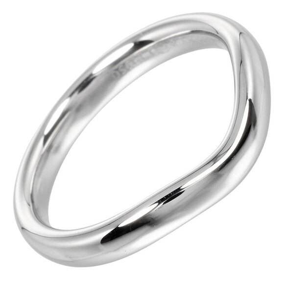TIFFANY&Co. Curved band Ring 0.1" model Pt950Platinum #4.75(US Size)
